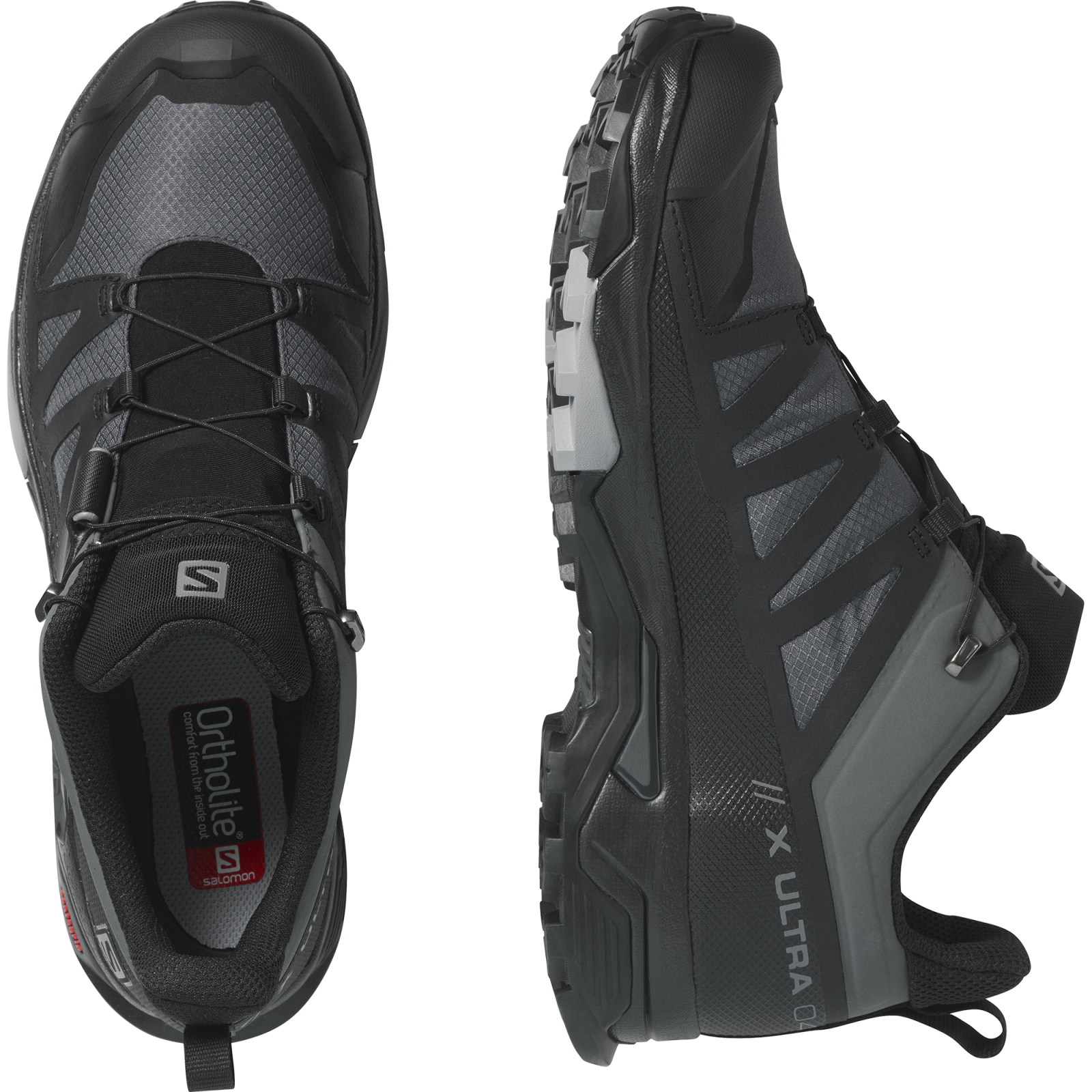 Salomon Pánske turistické topánky X ultra 4 GTX Magnet/Black/Monument, EU 44 ⅔-2