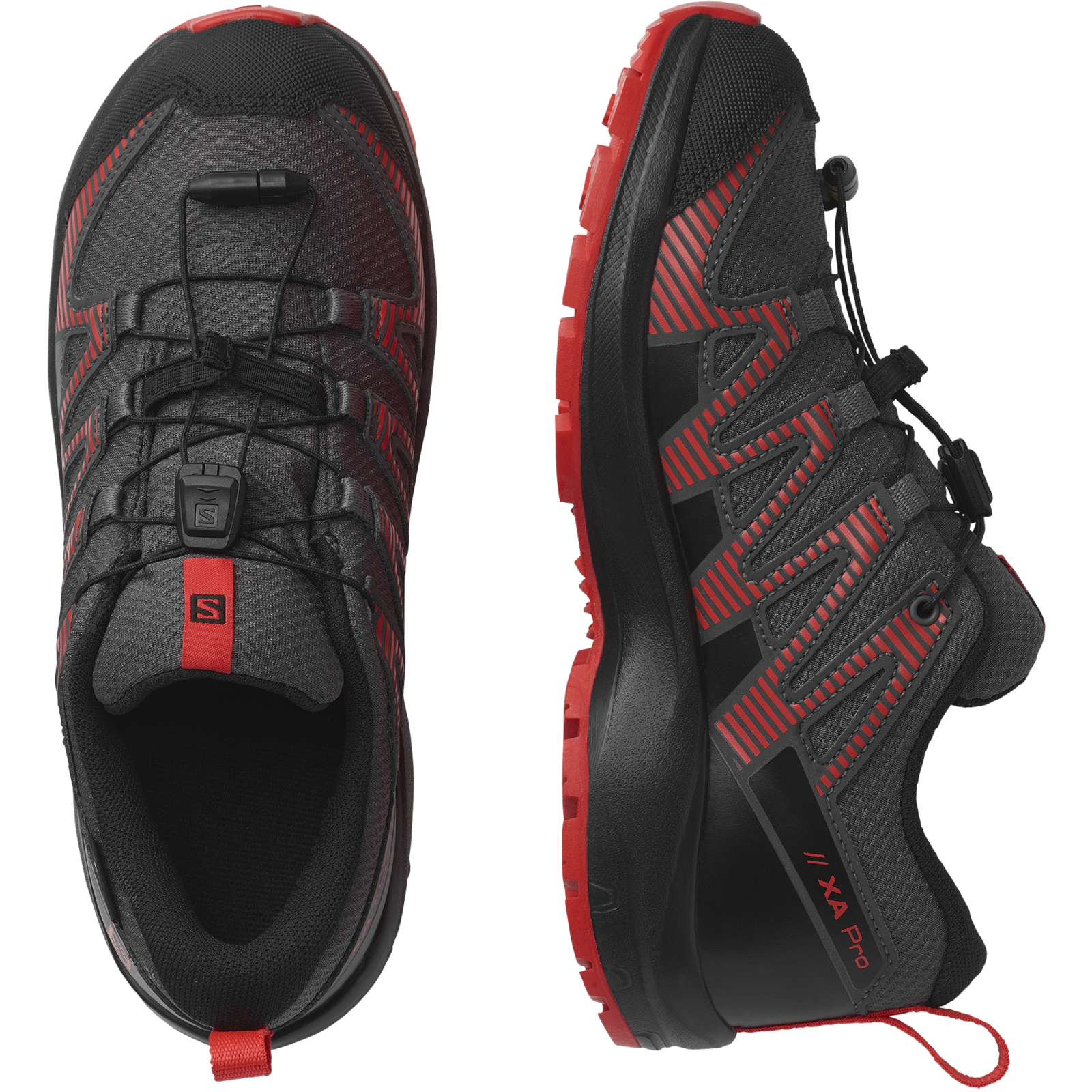 Salomon Detské topánky Xa Pro V8 cswp Magnet/Black/Poppy Red, EU 33-2