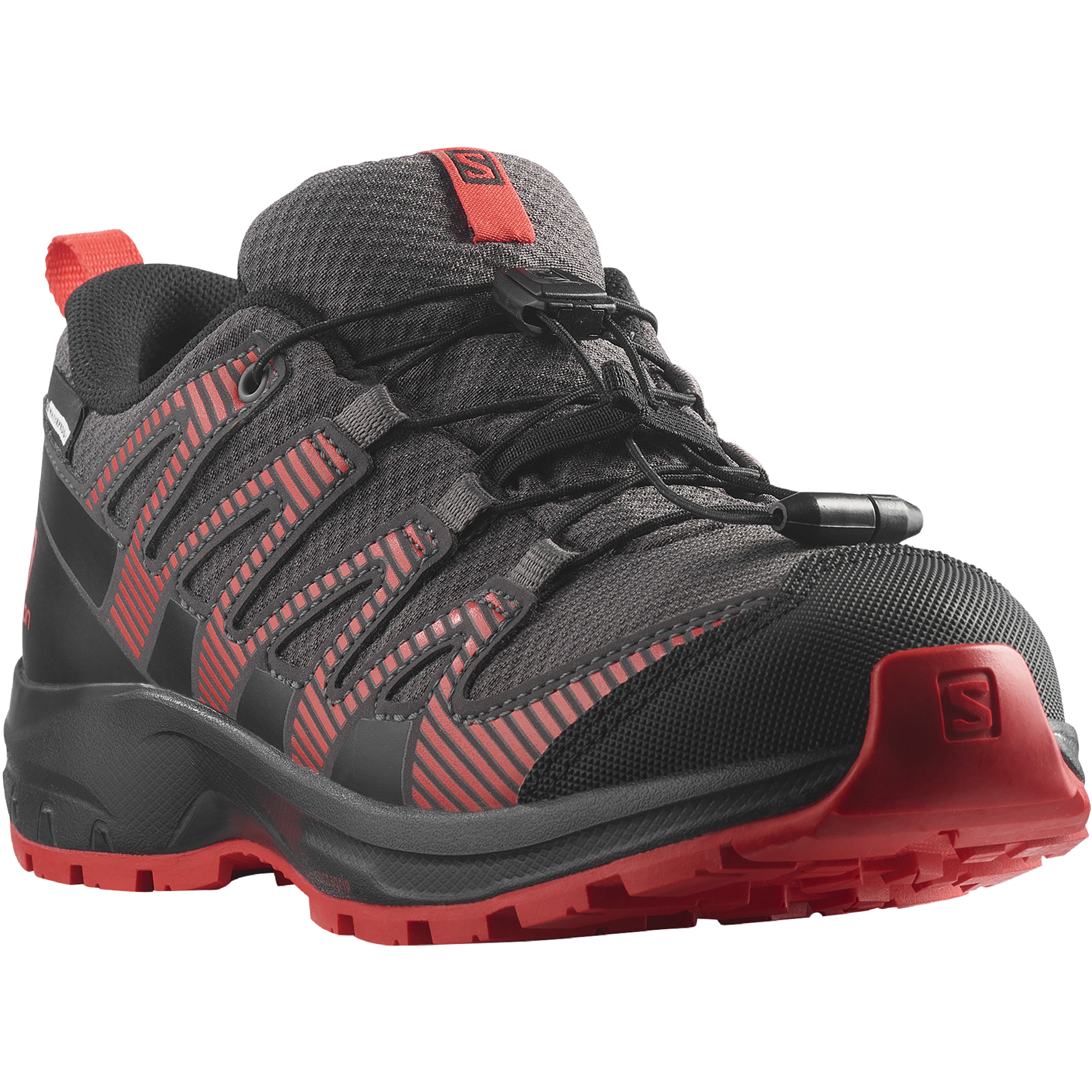 Salomon Detské topánky Xa Pro V8 cswp Magnet/Black/Poppy Red, EU 33