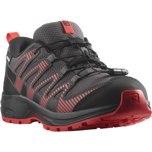 Salomon Detské topánky Xa Pro V8 cswp Magnet/Black/Poppy Red, EU 33