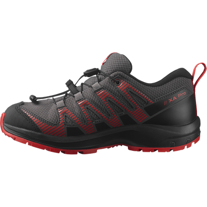 Salomon Detské topánky Xa Pro V8 cswp Magnet/Black/Poppy Red, EU 33-5