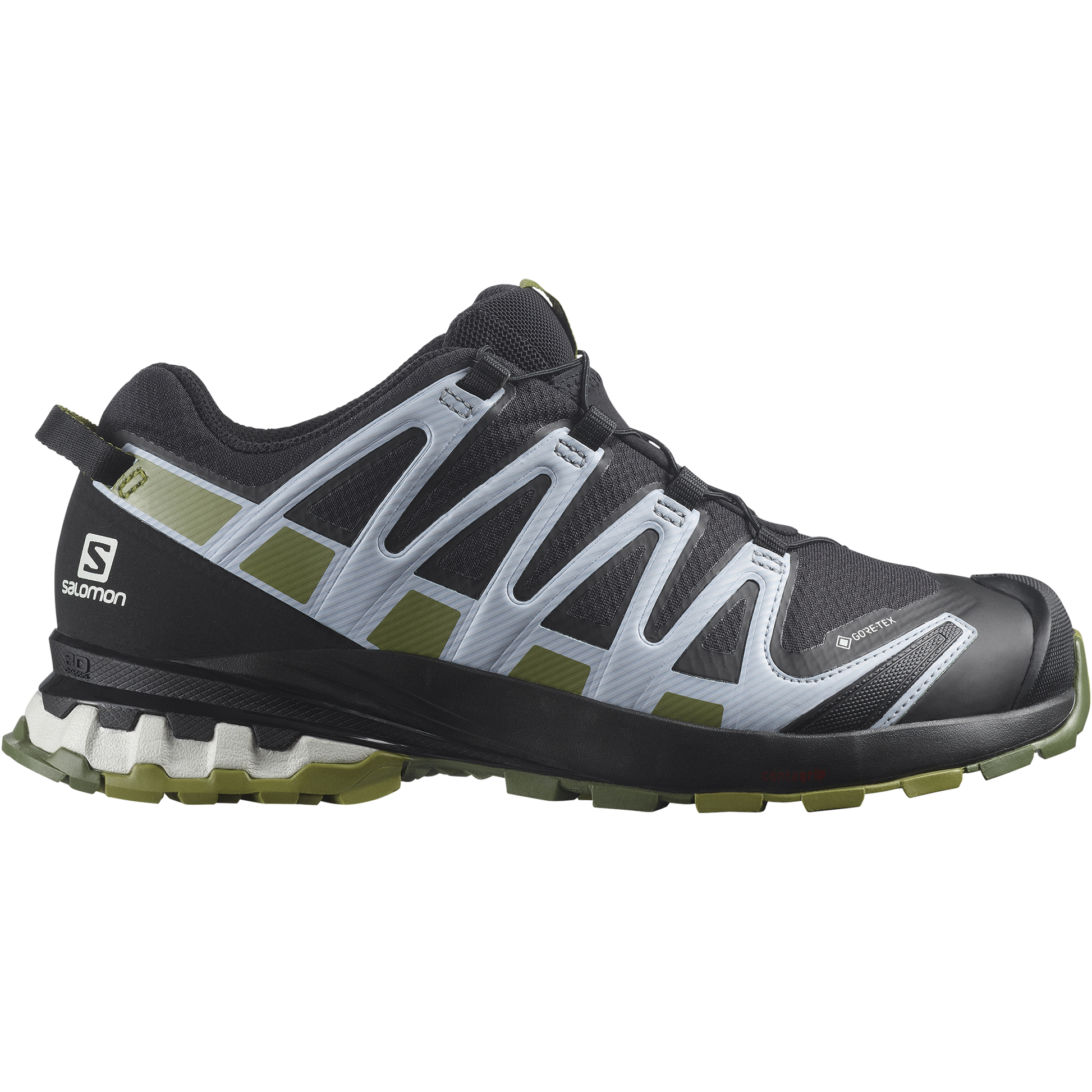 Salomon Dámske trailové topánky SALOMON Xa Pro 3D V8 GTX Black/Green Moss/Zen Blue, EU 38 ⅔-5