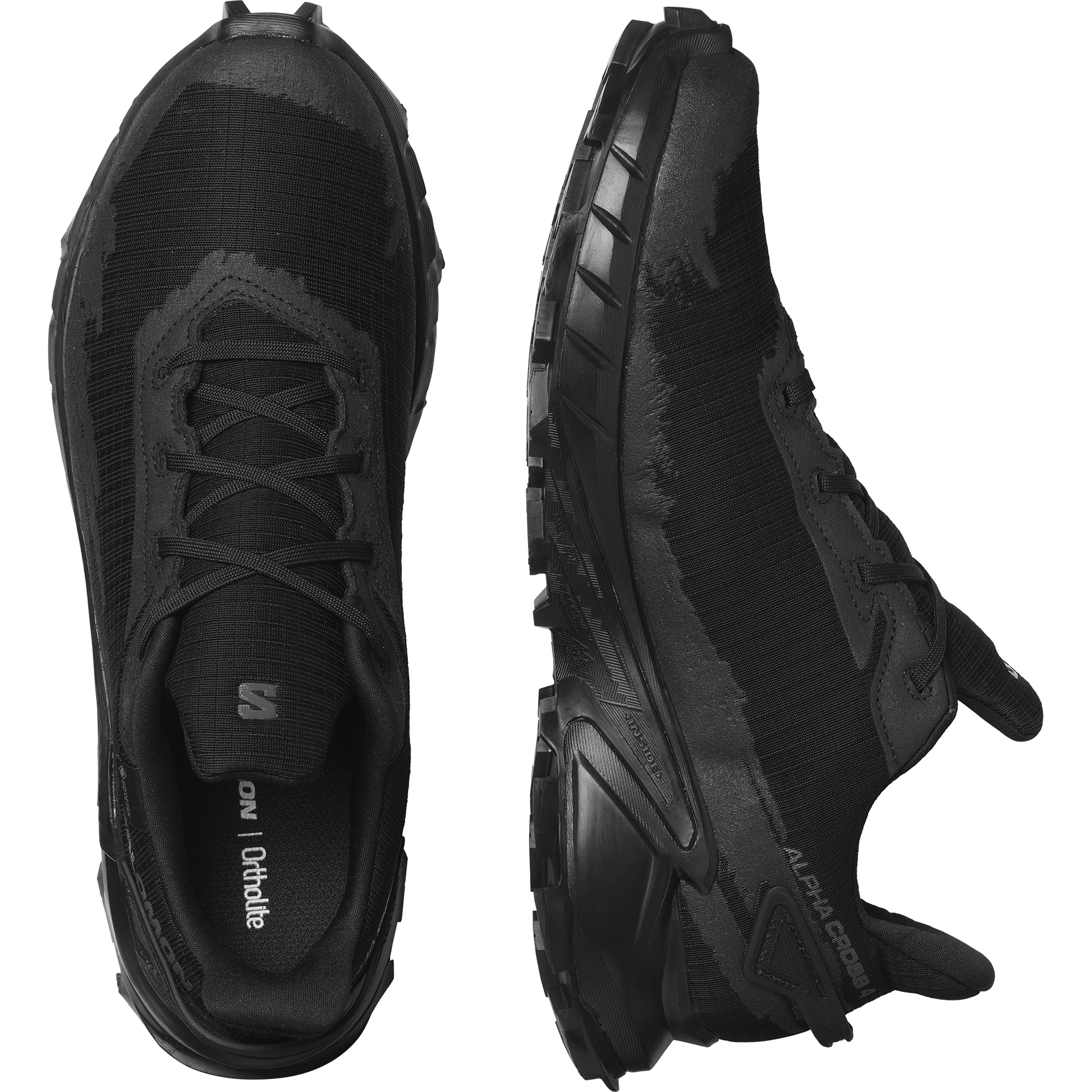 Salomon Pánske topánky Alphacross 4 GTX Black/Black/Black, EU 47 ⅓-2