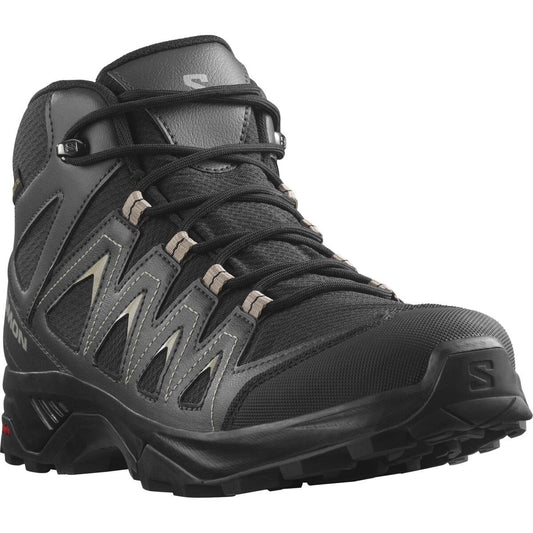 Salomon Pánske topánky X Braze Mid GTX Black/Phantom/Vintage Khaki, 46