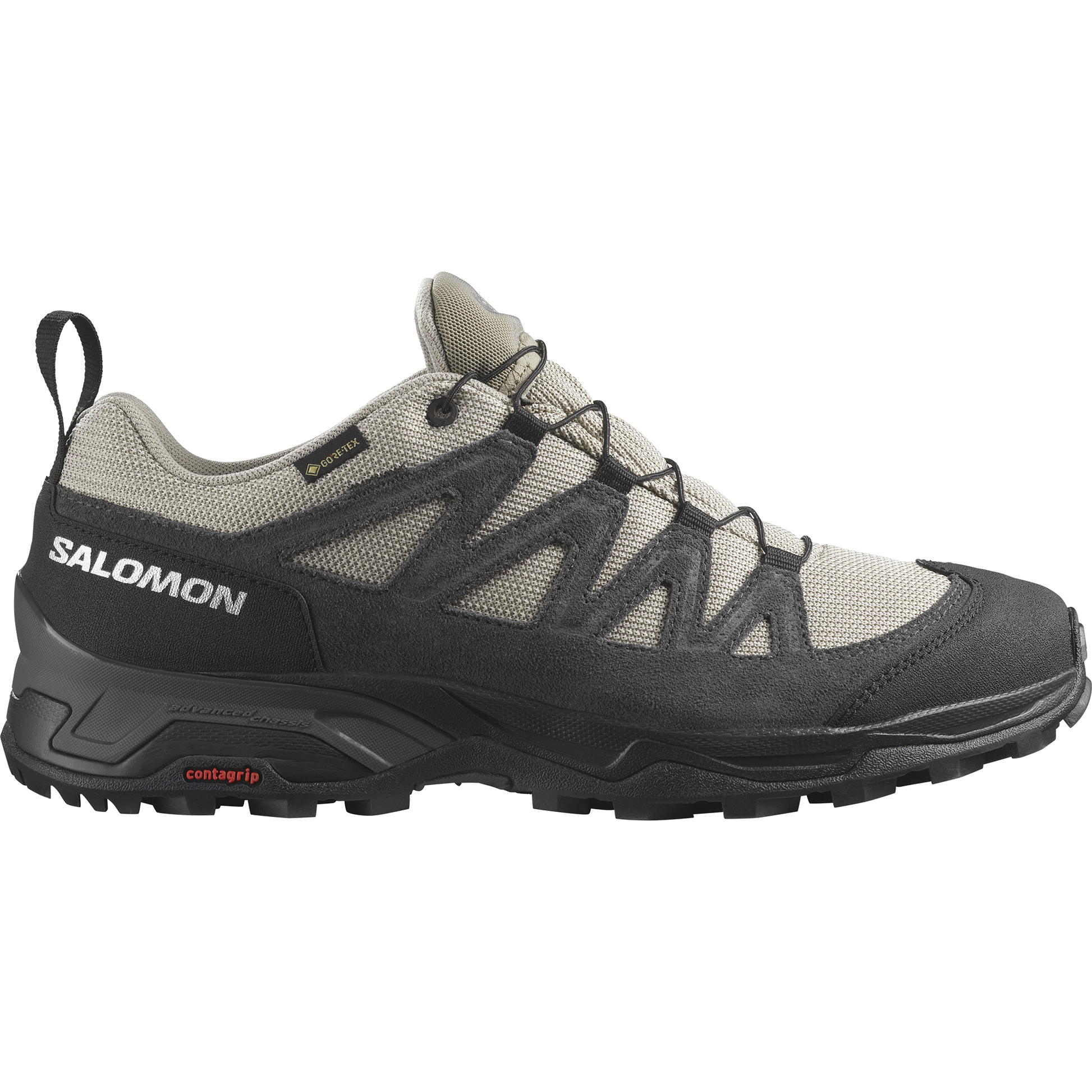 Salomon Pánske topánky X Ward Leather GTX Deep Lichen/Black/Olive Night, EU 47 ⅓-6