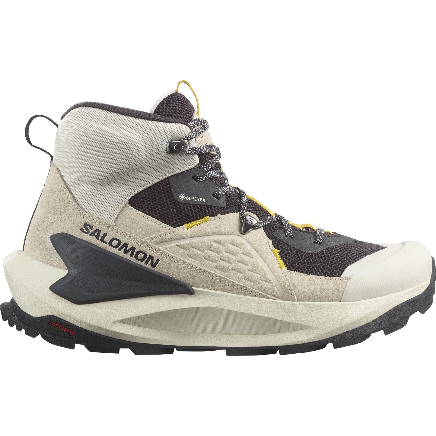 Salomon Pánske turistické topánky ELIXIR MID GTX Vanila Ice/ Phantom/ Lemon, EU 45 ⅓-6