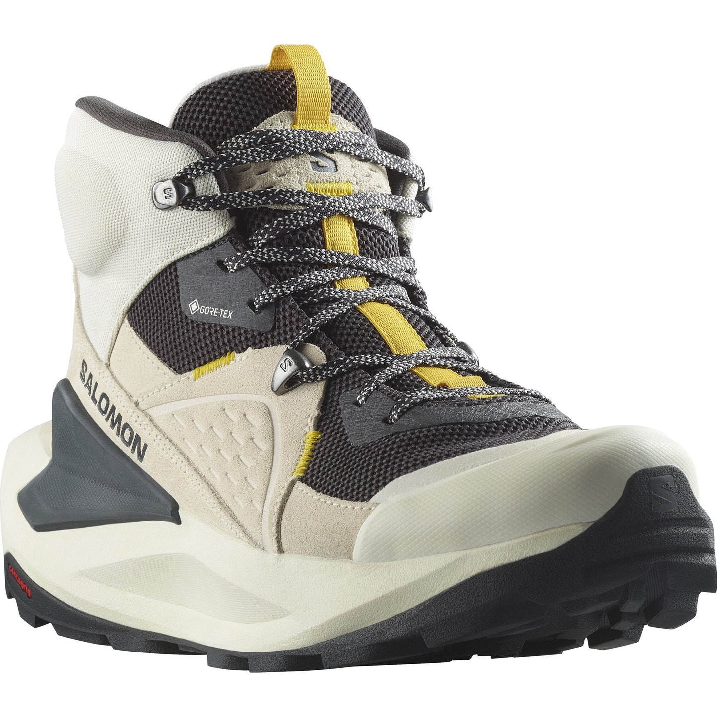 Salomon Pánske turistické topánky ELIXIR MID GTX Vanila Ice/ Phantom/ Lemon, EU 45 ⅓