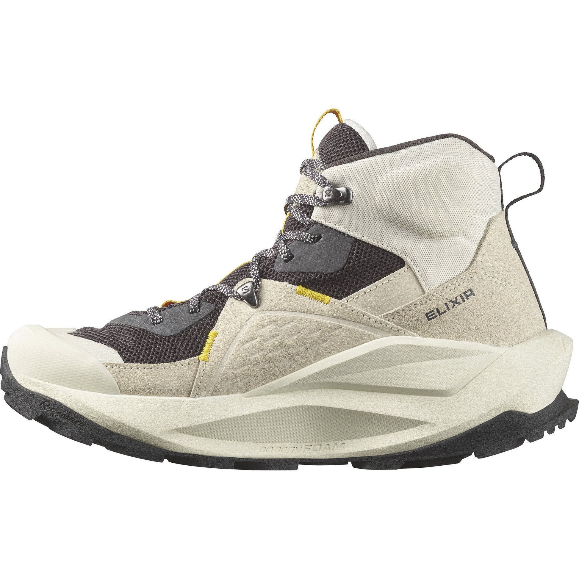 Salomon Pánske turistické topánky ELIXIR MID GTX Vanila Ice/ Phantom/ Lemon, EU 45 ⅓-7