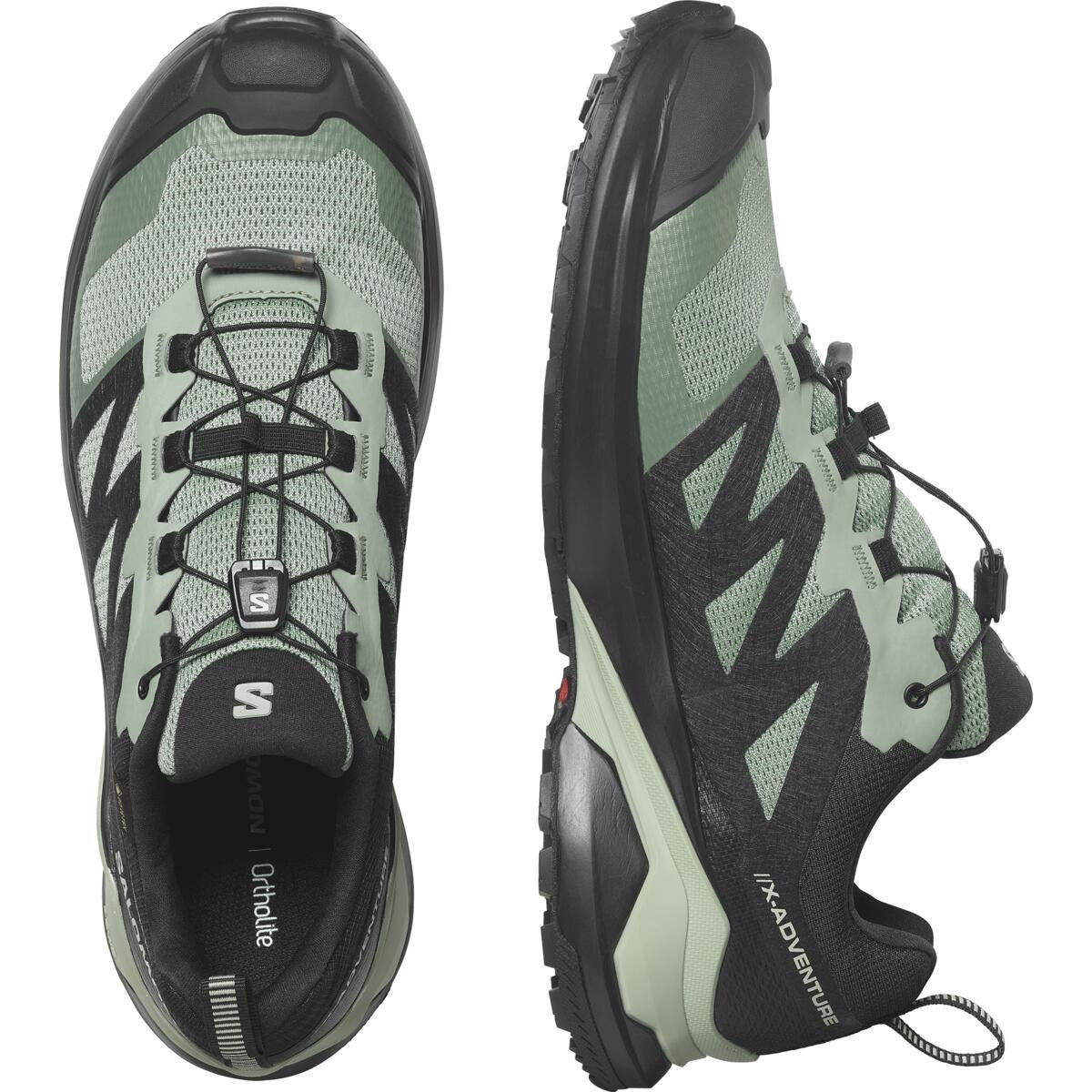 Salomon Pánske topánky X-ADVENTURE GTX Lily Pad/Black/Desert Sage, 46-2