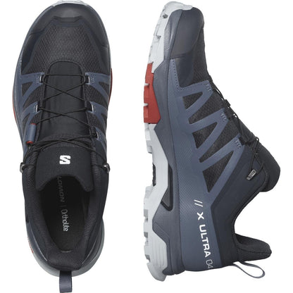 Salomon Pánske turistické topánky X ultra 4 GTX Carbon/Bering Sea/Pearl Blue, EU 42 ⅔-2