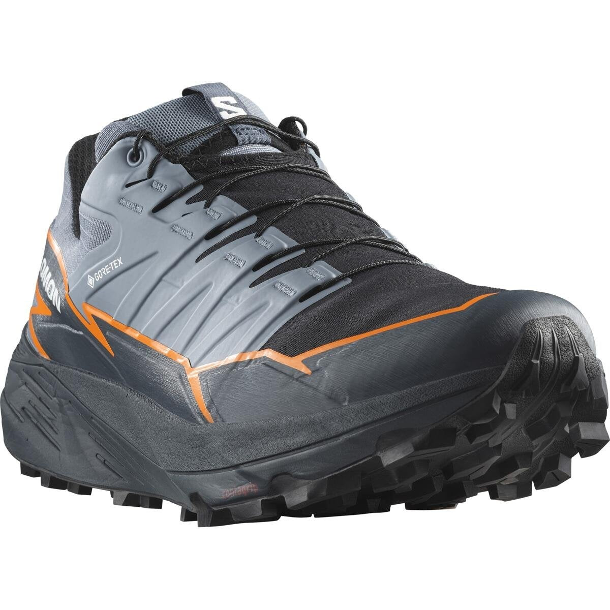 Salomon Pánske topánky THUNDERCROSS GTX Flint Stone/Carbon/Orange Pepper, EU 44 ⅔