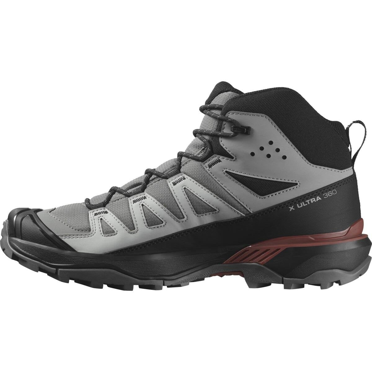 Salomon Pánske turistické topánky X ultra 360 Mid GTX Pewter/Black/Burnt Henna, 42-4