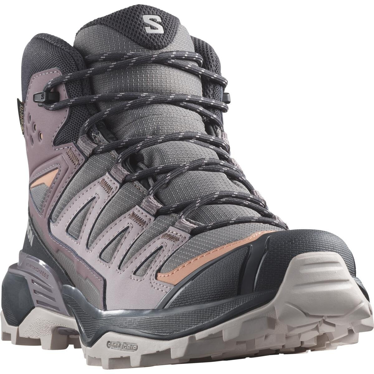 Salomon Dámske turistické topánky X ultra 360 Mid GTX Plum Kitten/Phantom/Cork, EU 41 ⅓