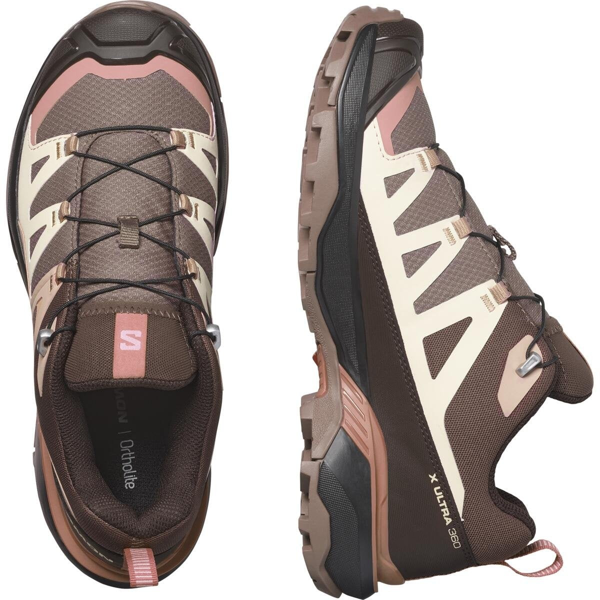 Salomon Dámske turistické topánky X ultra 360 Deep Taupe/Natural/Black Coffee, EU 40 ⅔-2