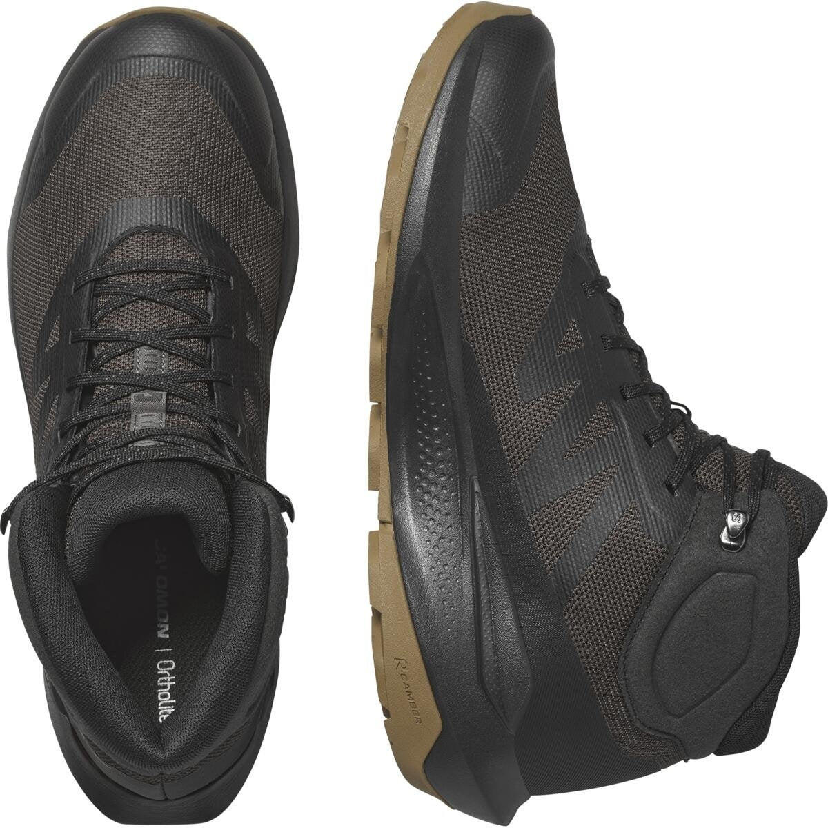 Salomon Pánske turistické topánky ELIXIR TOUR MID WP Phantom/Black/Asphalt, EU 43 ⅓-2