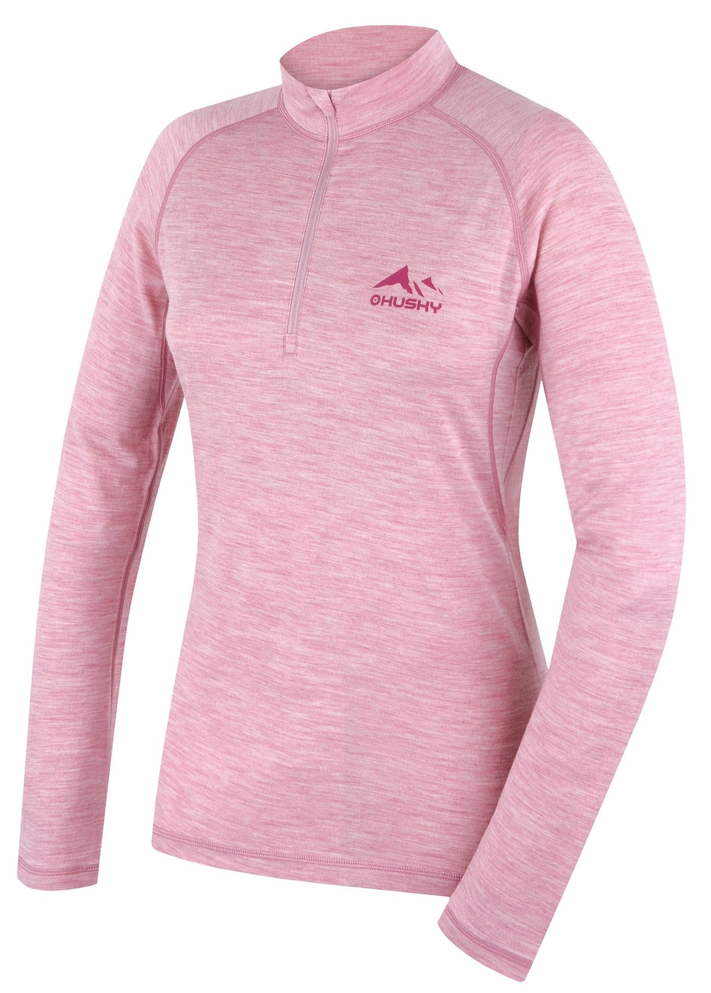 Husky Merino termoprádlo tričko Merow zips L faded pink, XL