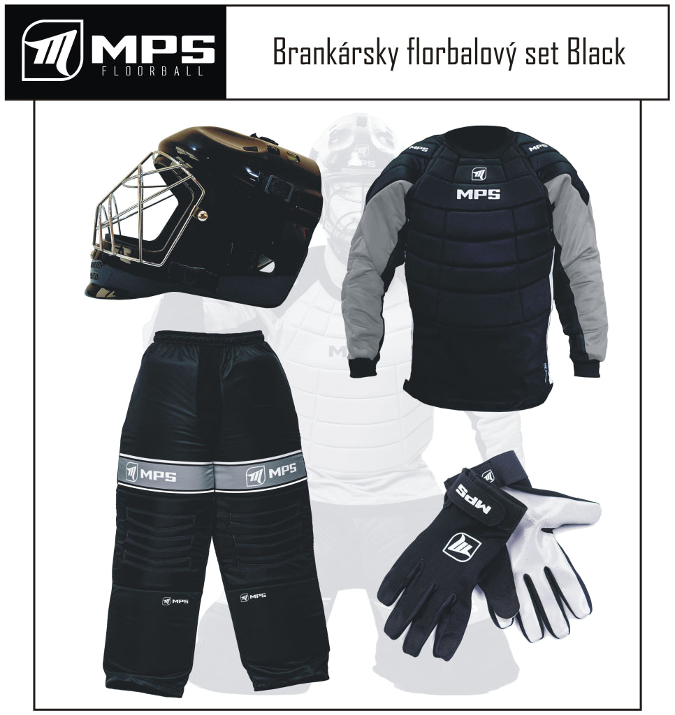 MPS brankársky florbalový set Black XL-0