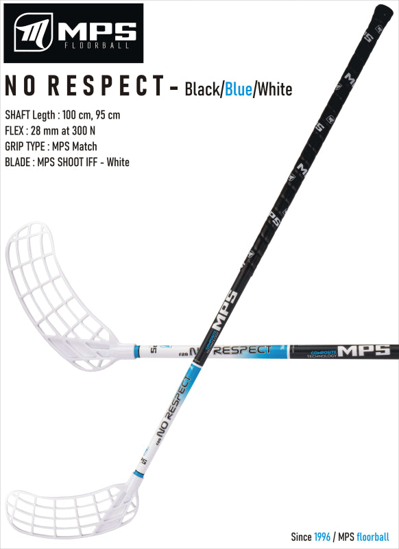 MPS florbalový set NO RESPECT TEAM-GOAL white 95 cm-1