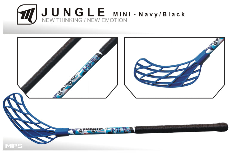 Florbalová hokejka MPS JUNGLE MINI - Black/Blue-1