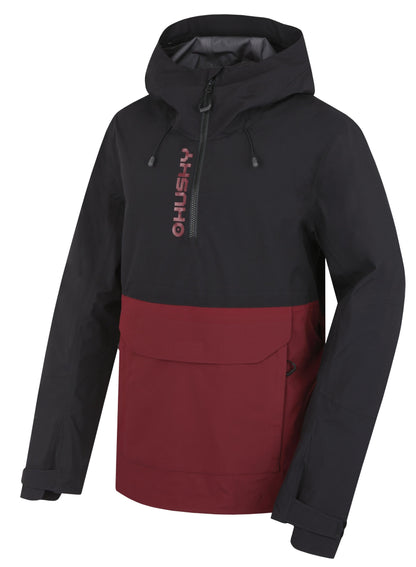 Husky Pánska outdoorová bunda Nabbi M black/bordo, XXL