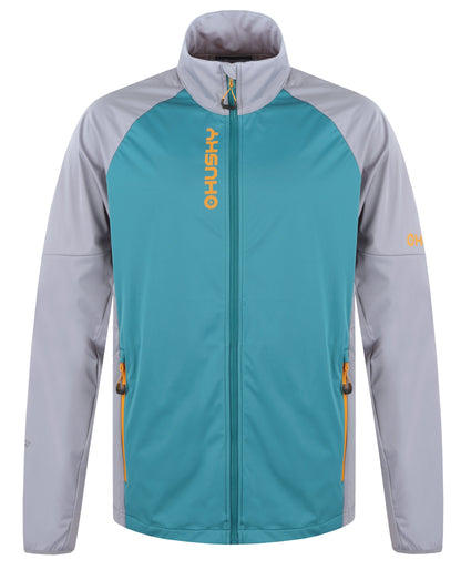 Husky Pánska softshell bunda Suli M turquoise/brown, L-5