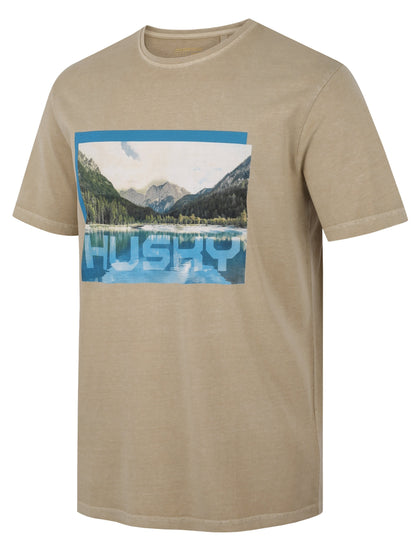 Husky Pánske bavlnené tričko Tee Lake M beige, XXL