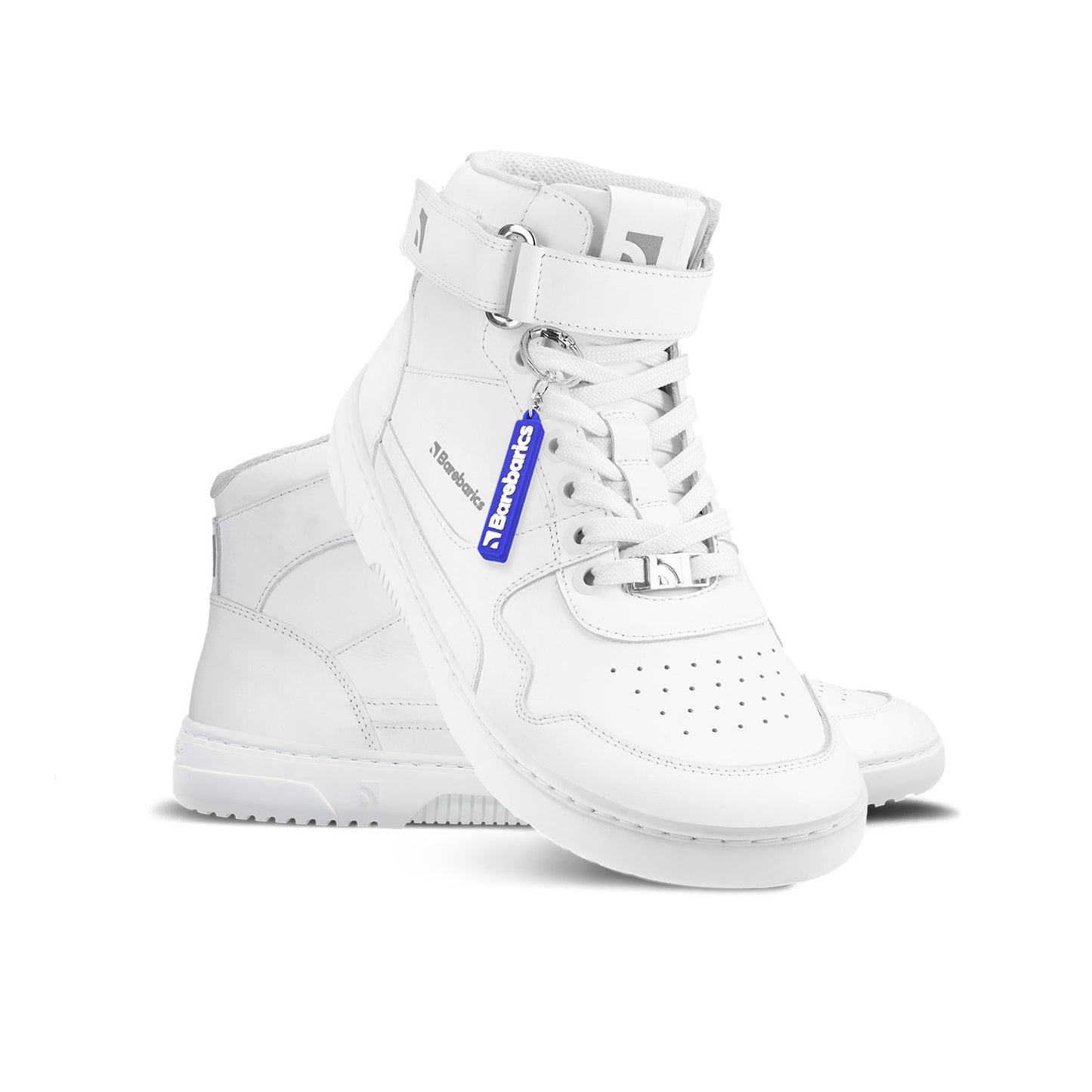 Barefoot tenisky Barebarics Zing - High Top - All White - Leather