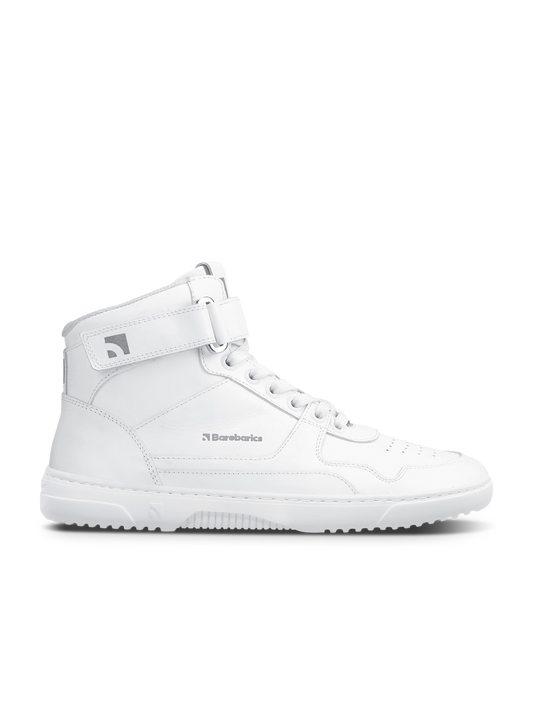 Barefoot tenisky Barebarics Zing - High Top - All White - Leather