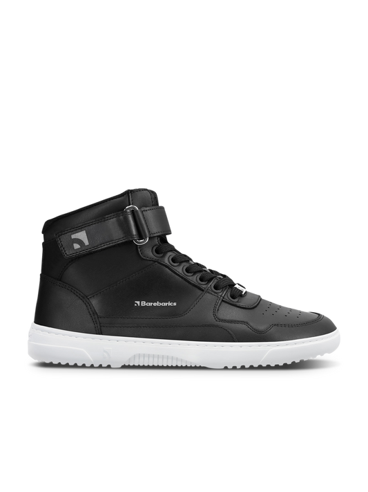 Barefoot tenisky Barebarics Zing - High Top - Black & White - Leather