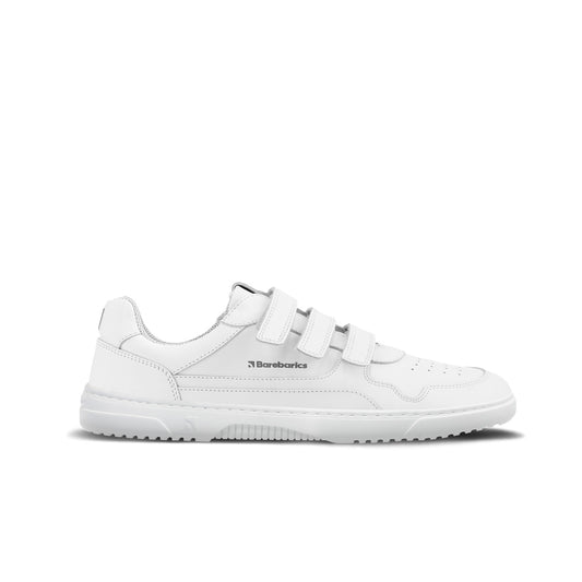 Barefoot tenisky Barebarics Zing Velcro - All White - Leather