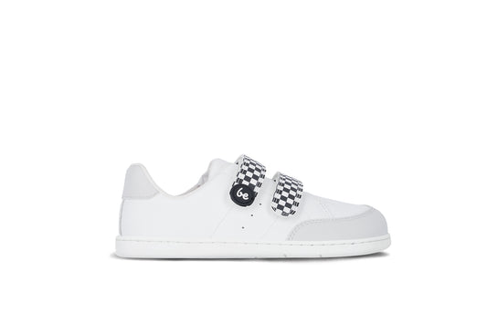 Detské barefoot tenisky Be Lenka Energise Kids - White & Checkerboard