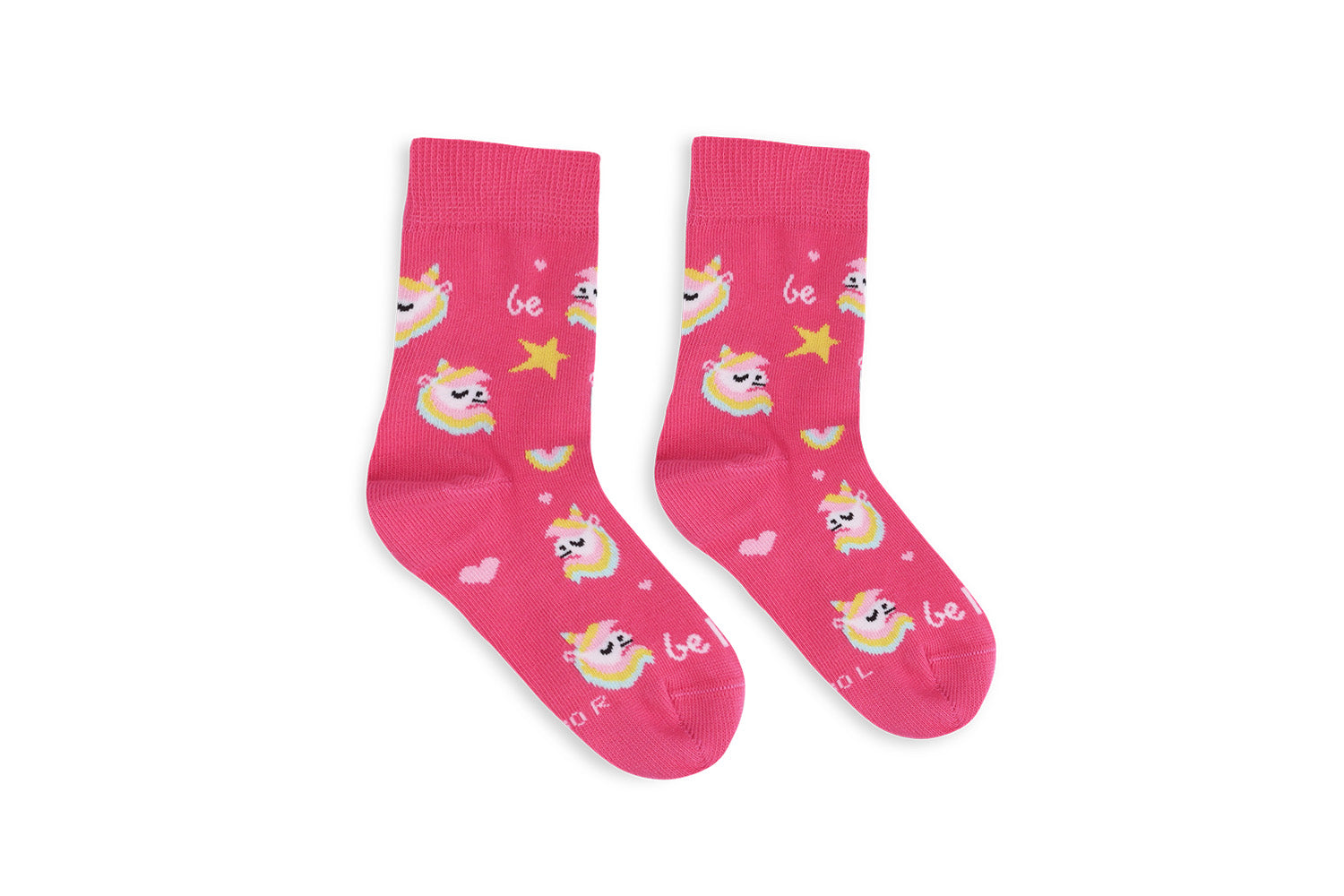 Detské barefoot ponožky Be Lenka Kids - Crew - Unicorn - BubleGum Pink