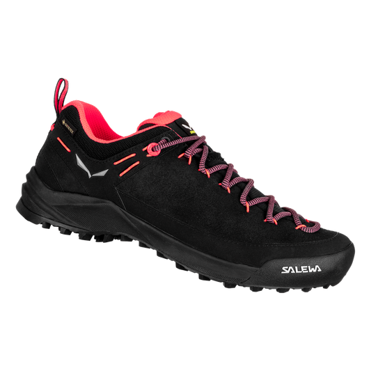 Salewa Dámske topánky Wildfire leather GTX Black/Fluo Coral, EU 40 ½