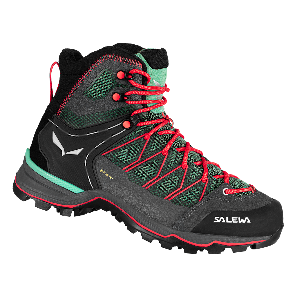 Salewa Dámske trekové boty SALEWA Mtn trainer lite mid GTX Feld Green/Fluo Coral, EU 40 ½