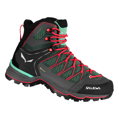 Salewa Dámske trekové boty SALEWA Mtn trainer lite mid GTX Feld Green/Fluo Coral, EU 40 ½