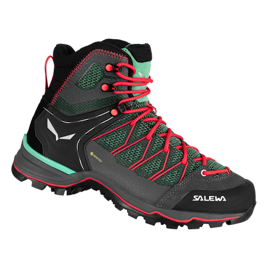 Salewa Dámske trekové boty SALEWA Mtn trainer lite mid GTX Feld Green/Fluo Coral, EU 40 ½