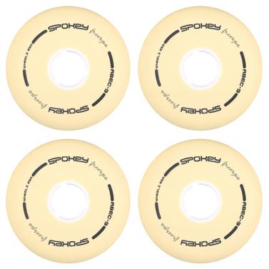 PU 80 mm Náhradné kolieska ku korčuliam FREESPO WHITE SET, 4 ks-6