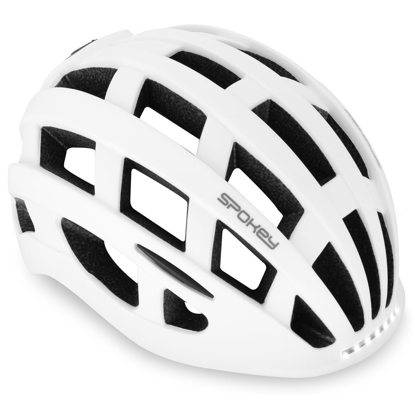 POINTER PRO Cyklistická prilba s LED blikačkou a blinkry, 55-58 cm, biela-1