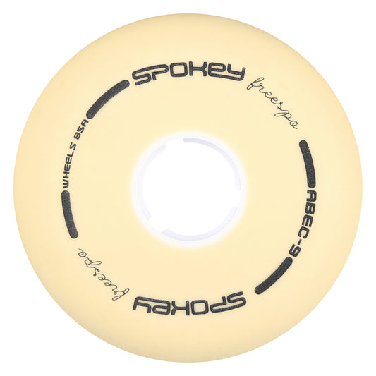 PU 80 mm Náhradné kolieska ku korčuliam FREESPO WHITE SET, 4 ks-0