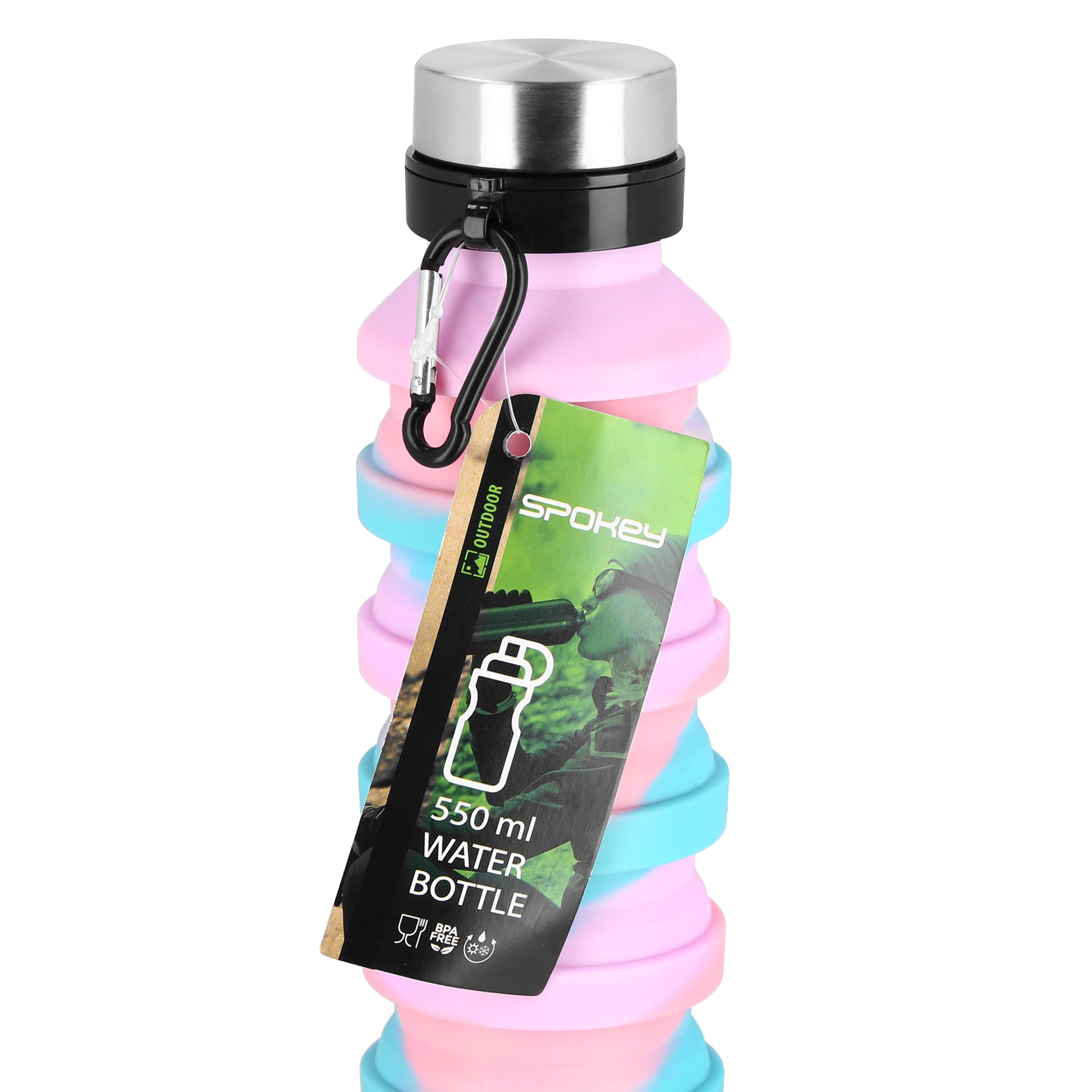JUMP Skladacia silikónová fľaša, 550 ml-4