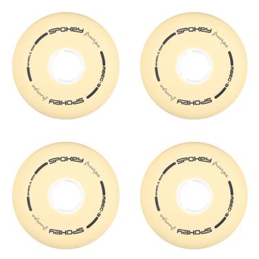 PU 76 mm Náhradné kolieska ku korčuliam FREESPO WHITE SET, 4 ks-6