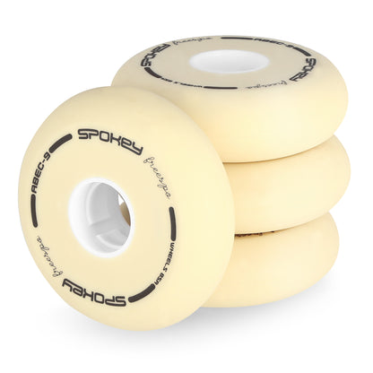 PU 80 mm Náhradné kolieska ku korčuliam FREESPO WHITE SET, 4 ks-1