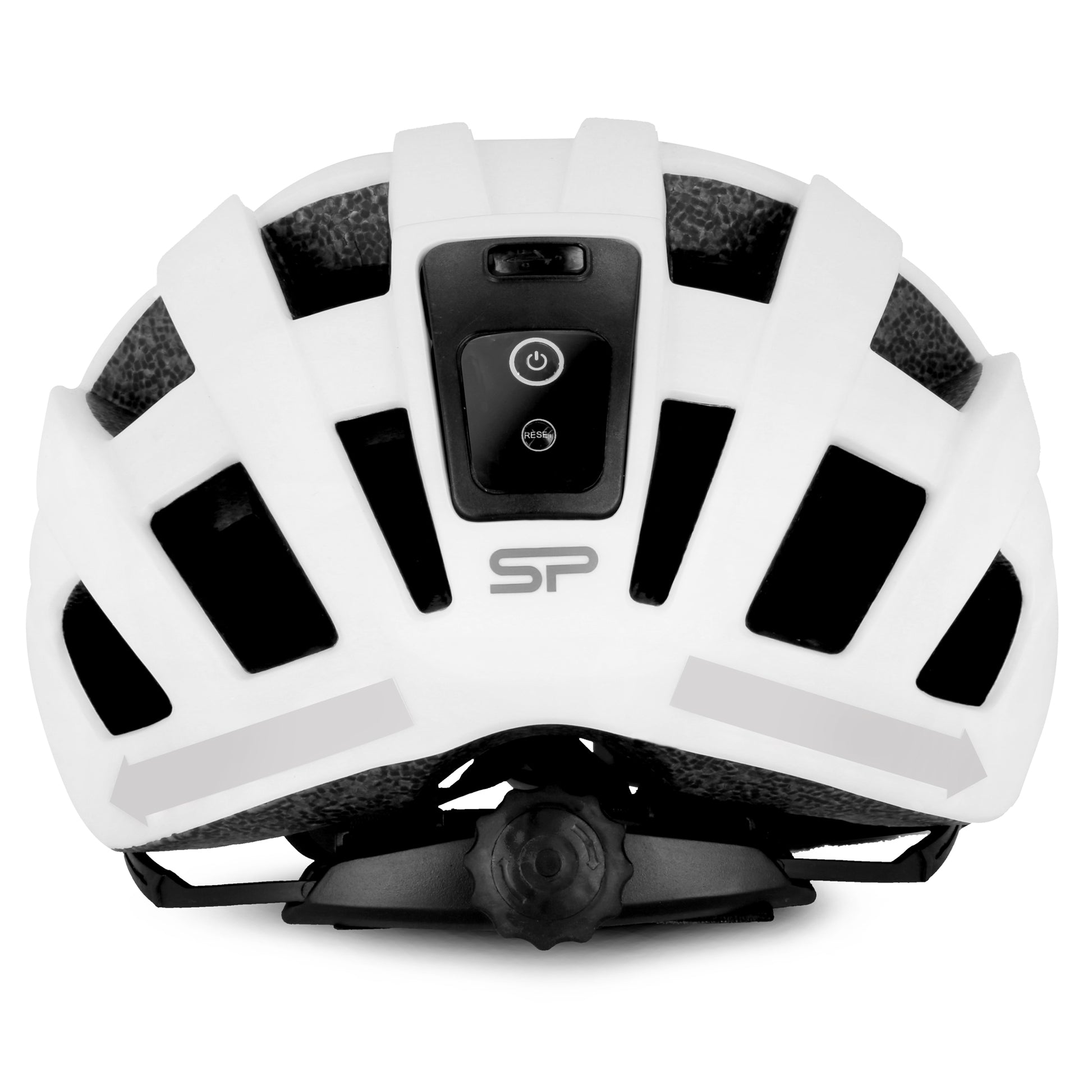 POINTER PRO Cyklistická prilba s LED blikačkou a blinkry, 55-58 cm, biela-3