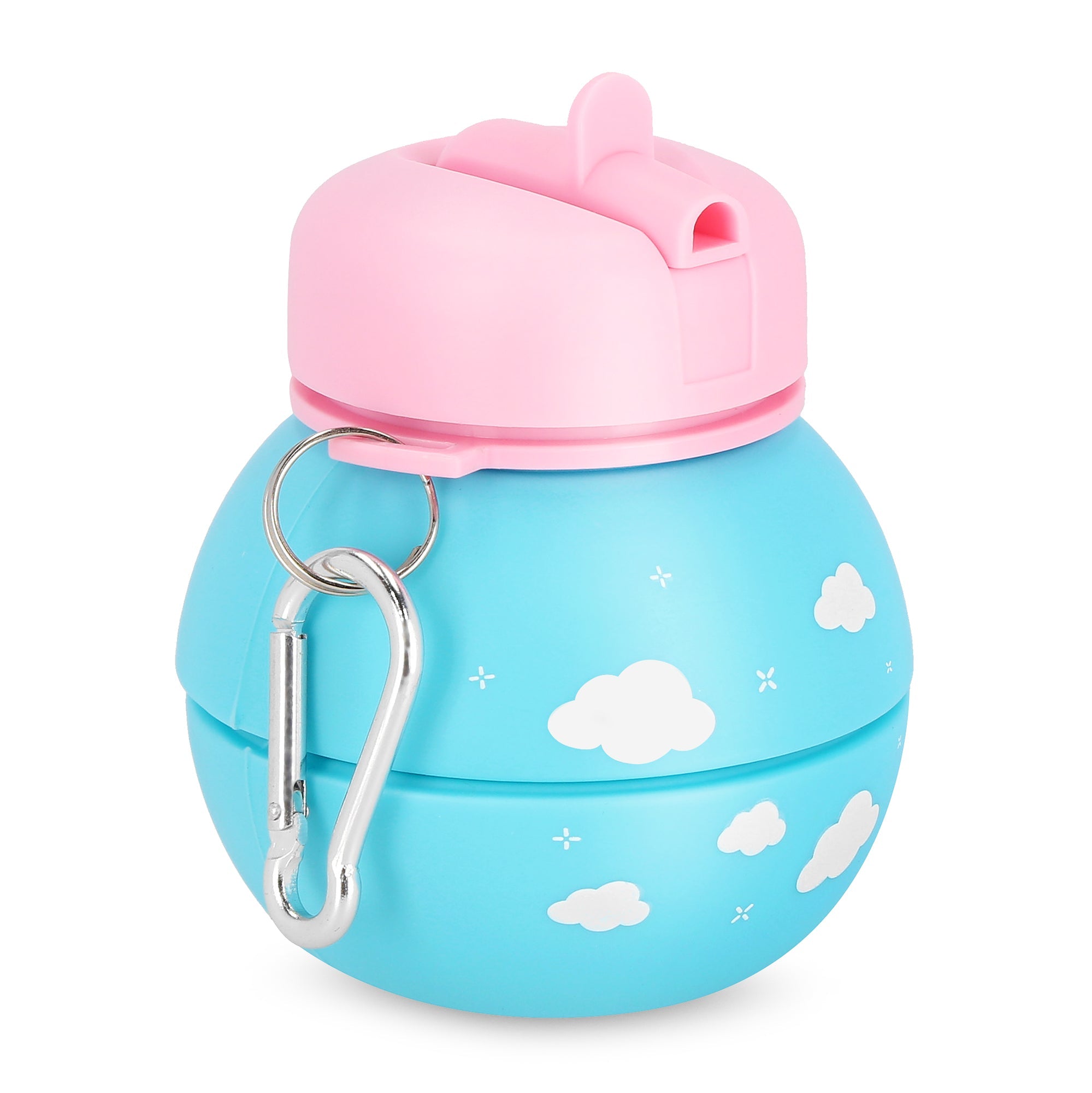 CORT Skladacia silikónová fľaša, 520 ml, modro-růžová-0