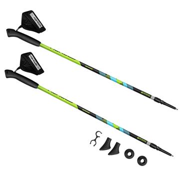 MEADOW Palice Nordic Walking, 2-dielne, systém Antishock, zeleno-čierné-18