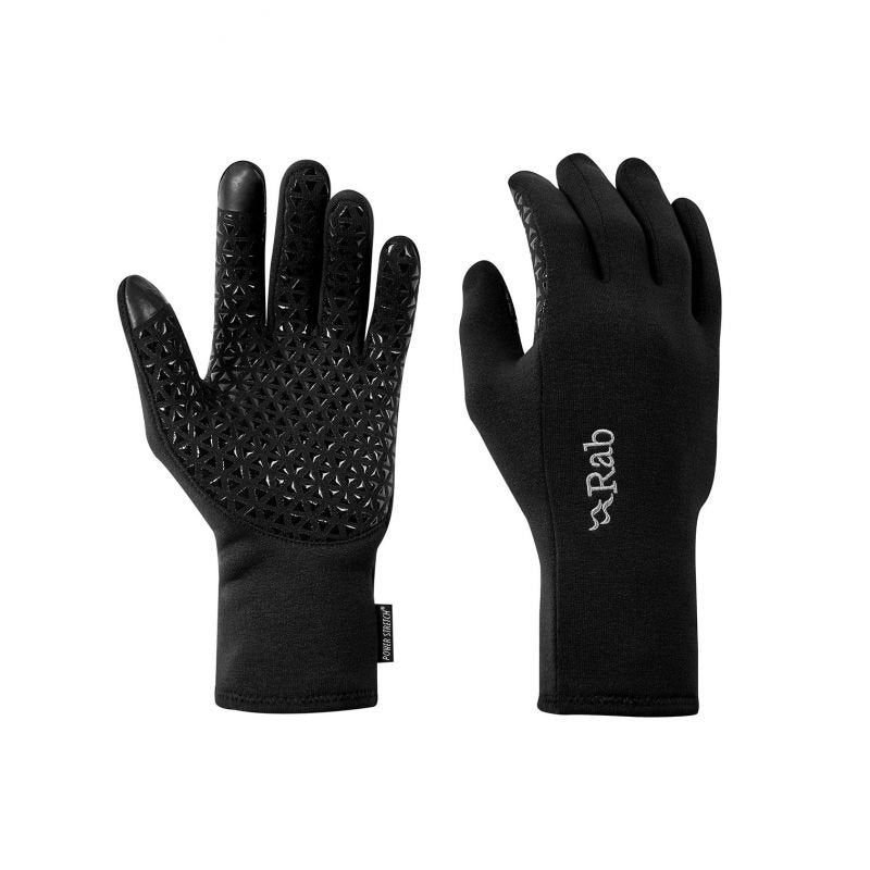 Rab Pánske rukavice Power Stretch Contact Grip black, M