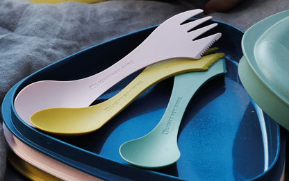 Light my fire Cestovný príbor Spork medium BIO 2-pack sandygreen/dustypink-1