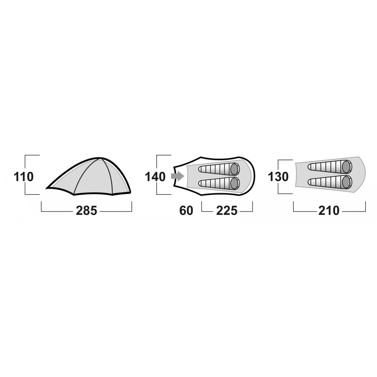 Husky Stan Ultralight Sawaj Camel 2 zelená-6