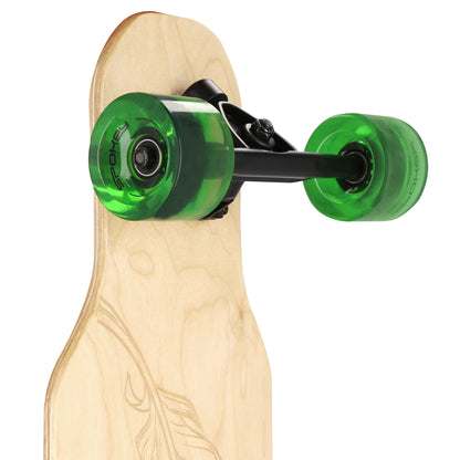 LONGBAY PRO Longboard 104 x 24 cm, ABEC7, zeleno-černý