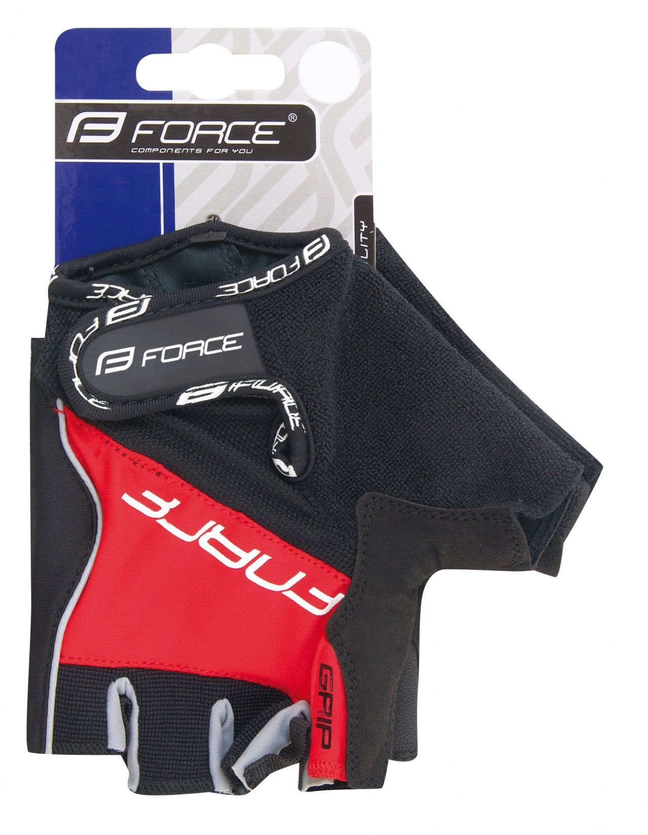 FORCE rukavice GRIP gel, červené